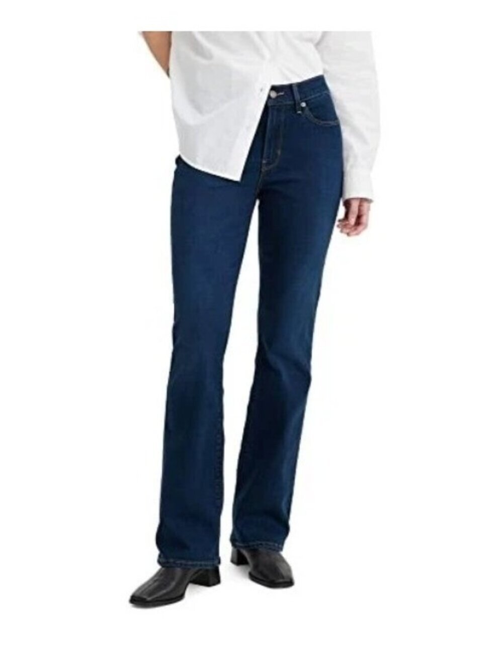 Levi's Women's 12 Classic Bootcut Jeans Blue Dark Wash Denim B1213